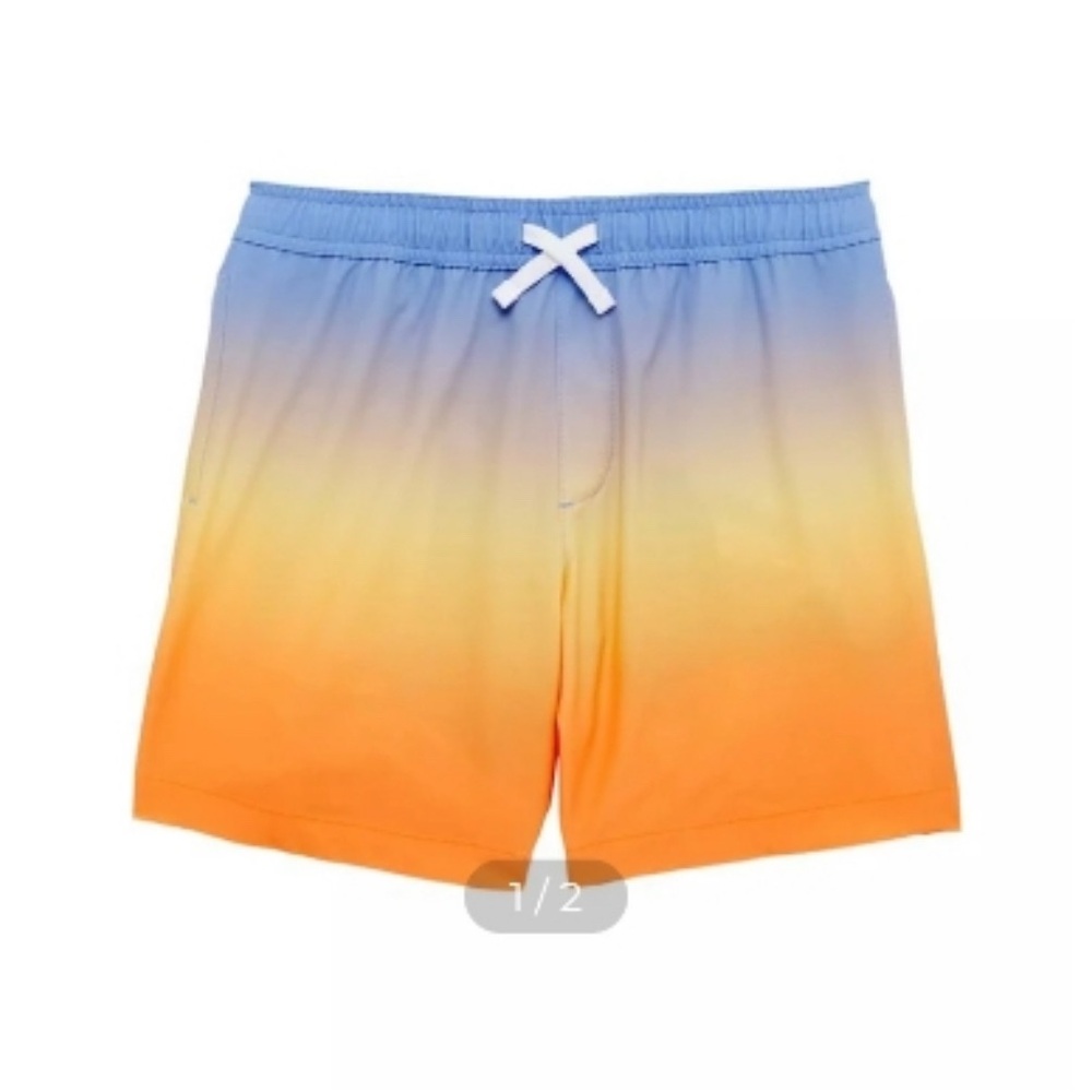Saks Fifth Avenue Blue and Orange Swim Trunks